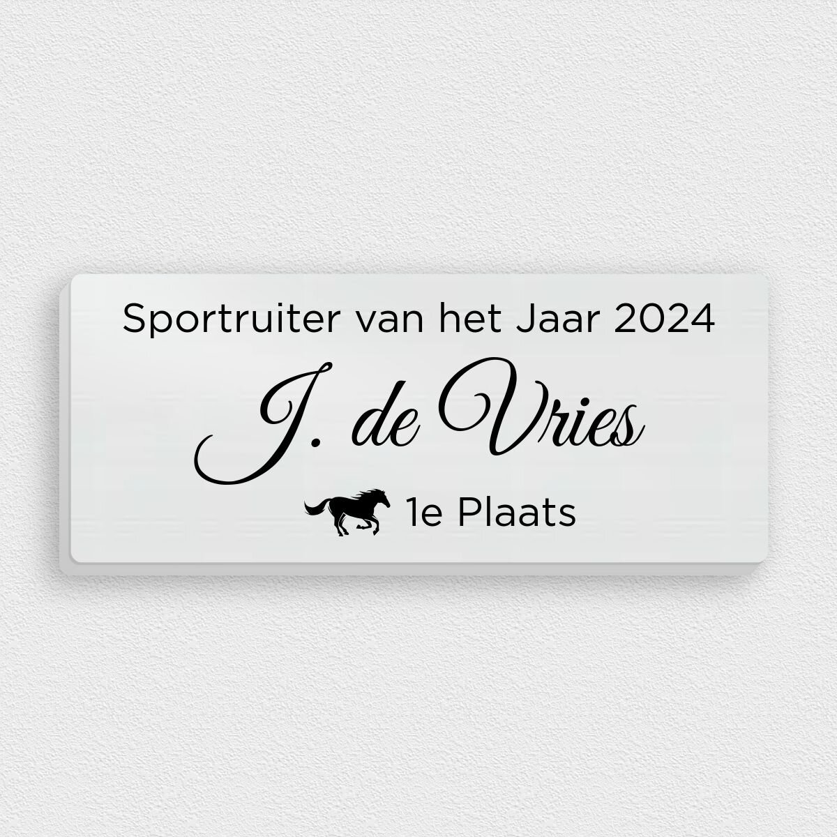 Aluminium bordje voorzien van een door jouw gewenst plaatje of tekst